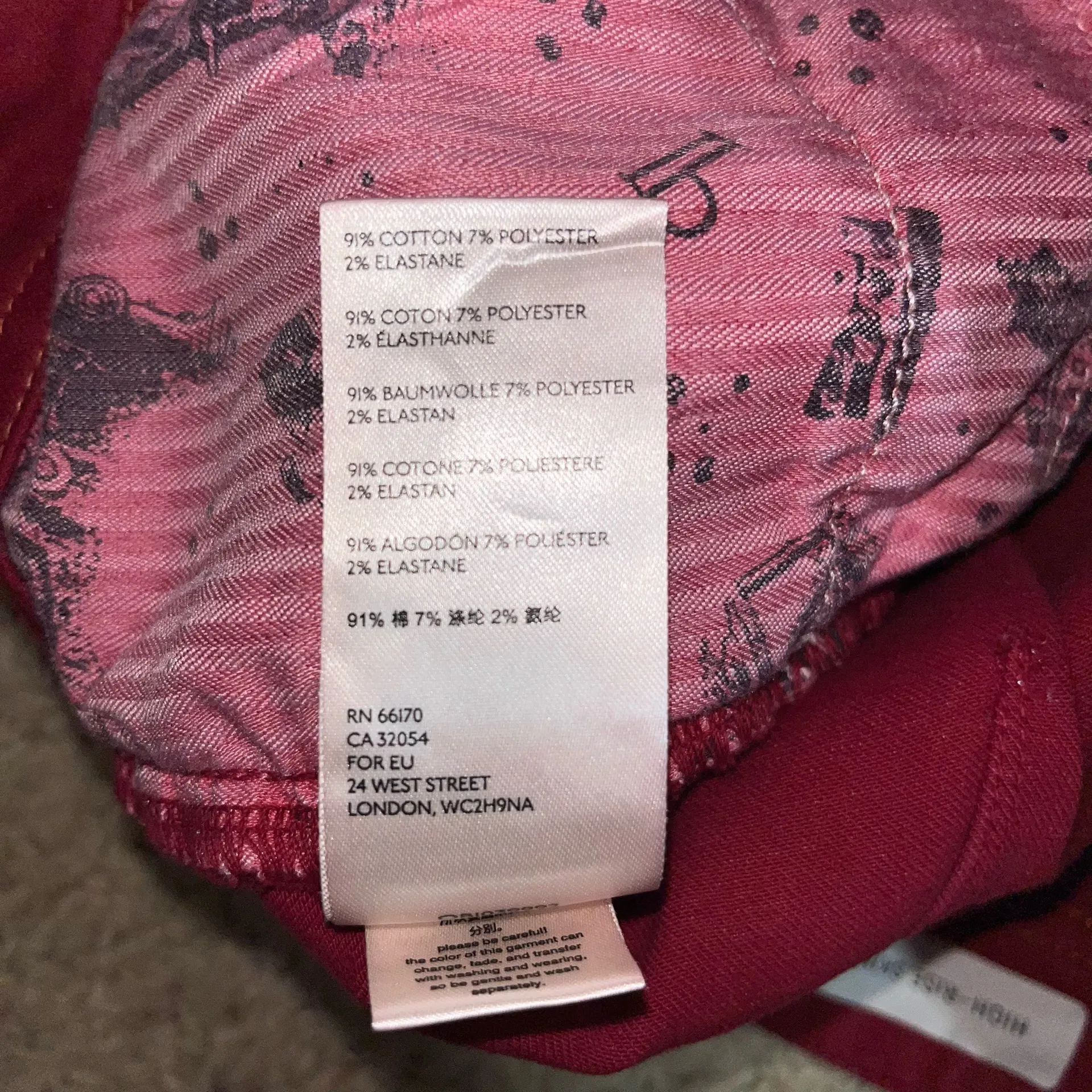 WOMENS PILCRO BUTTON FLY HIGH RISE SKINNY JEANS / RED BURGUNDY / SIZE 27 - Image 12