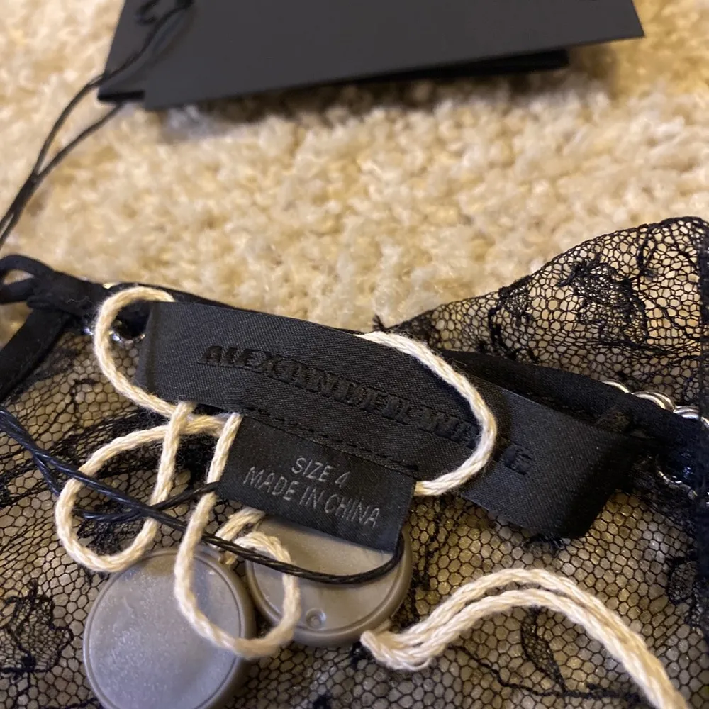 Alexander Wang Strict Lace Patch Top in black size 4 - Image 8