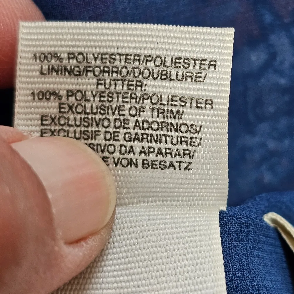 Rachel Rachel Roy Orange & Blue Floral Handkerchief Hem Belted Dres Size XL - Image 9