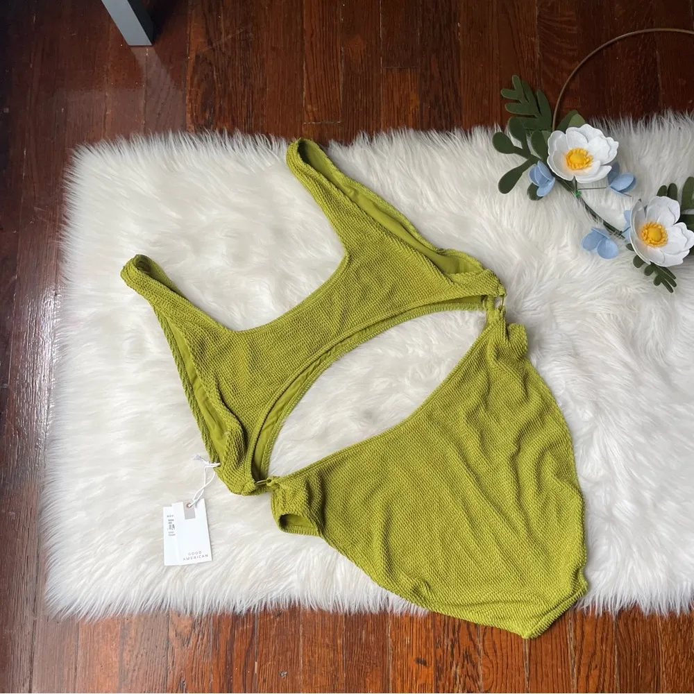 GOOD AMERICAN Always Fits Monokini Green Chartreuse NWT - Image 3