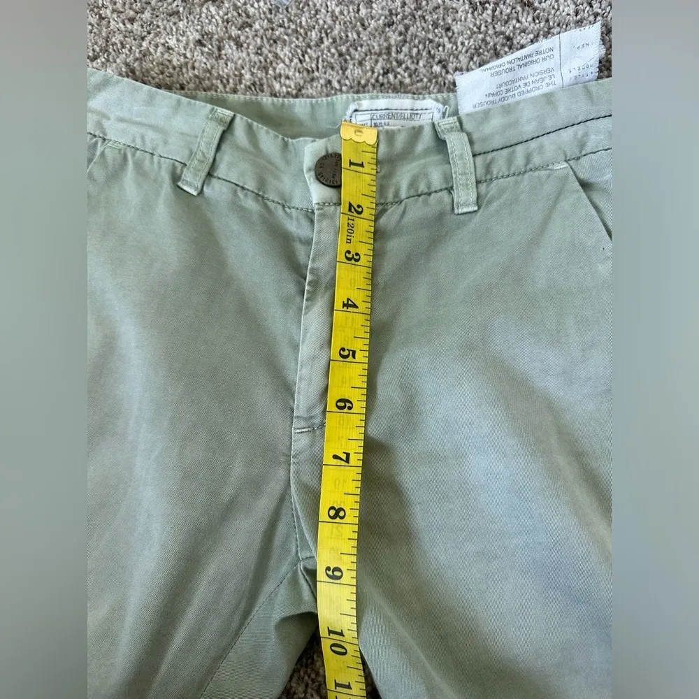 Current Elliott Buddy Cropped Trousers with Stripe Size 24 - Image 8