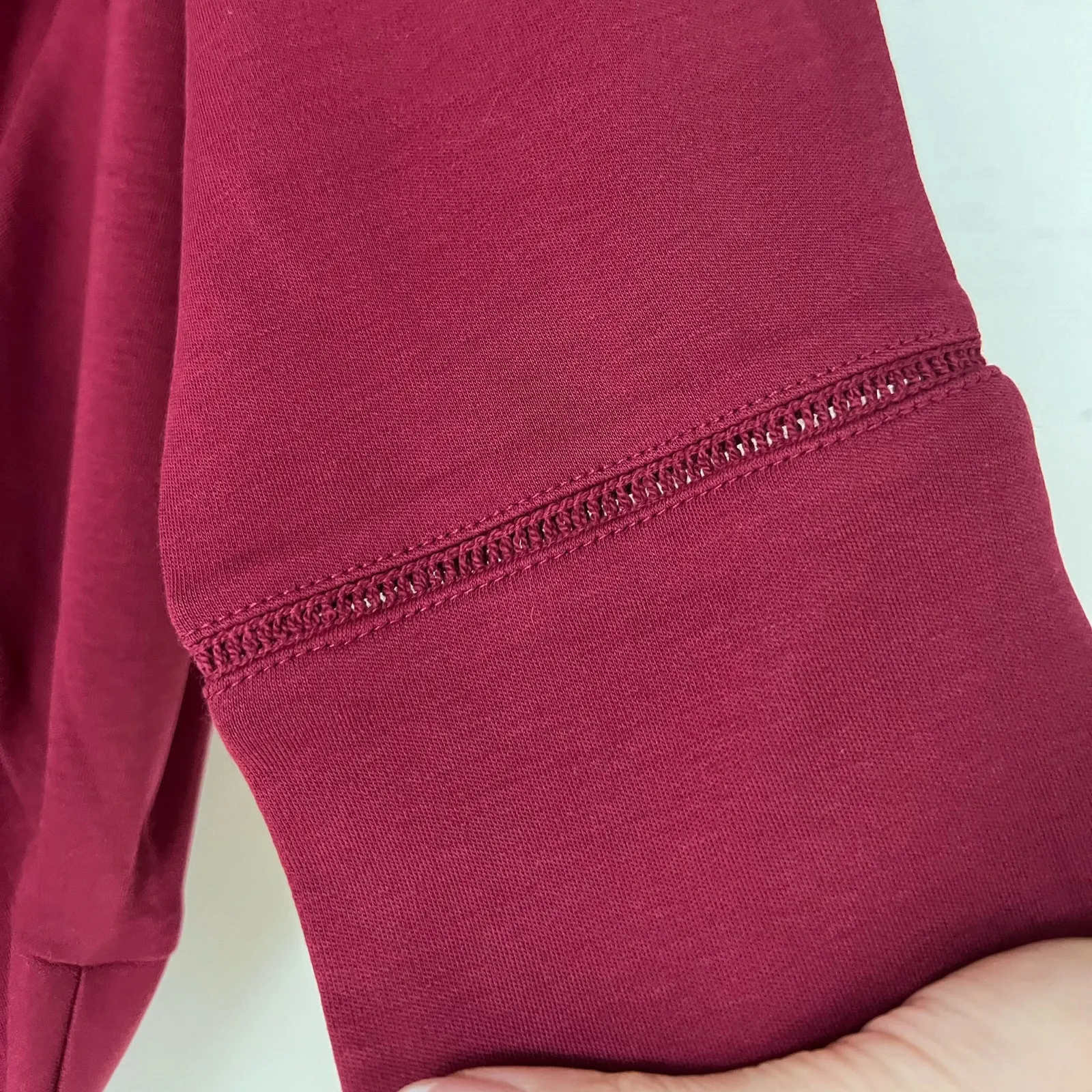 NWOT C Wonder 100% Cotton Red Long Sleeve Mock Neck Knit Top Size 3X - Image 4