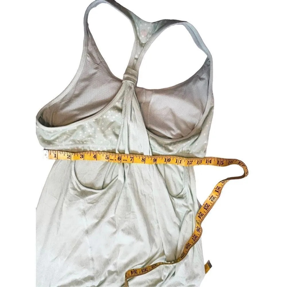 Lululemon practice freely mint green polka dot tank duo size 10 - Image 11