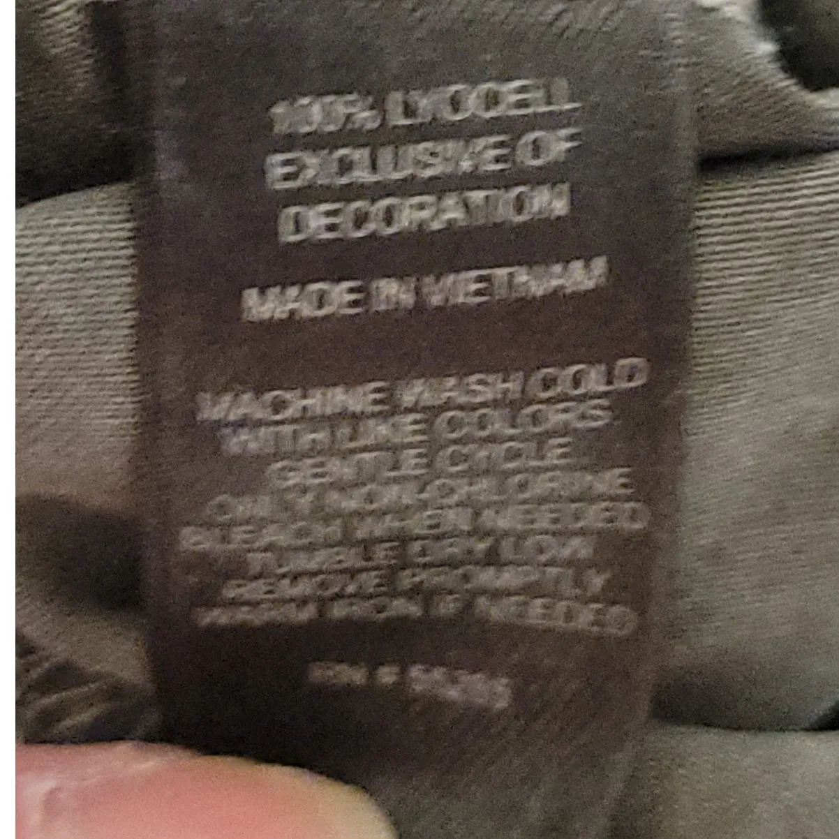 Chambray Charcoal Gray Shirt Dress Lace Up‎ Neckline Rocker Punk Emo Grunge Sz S - Image 9