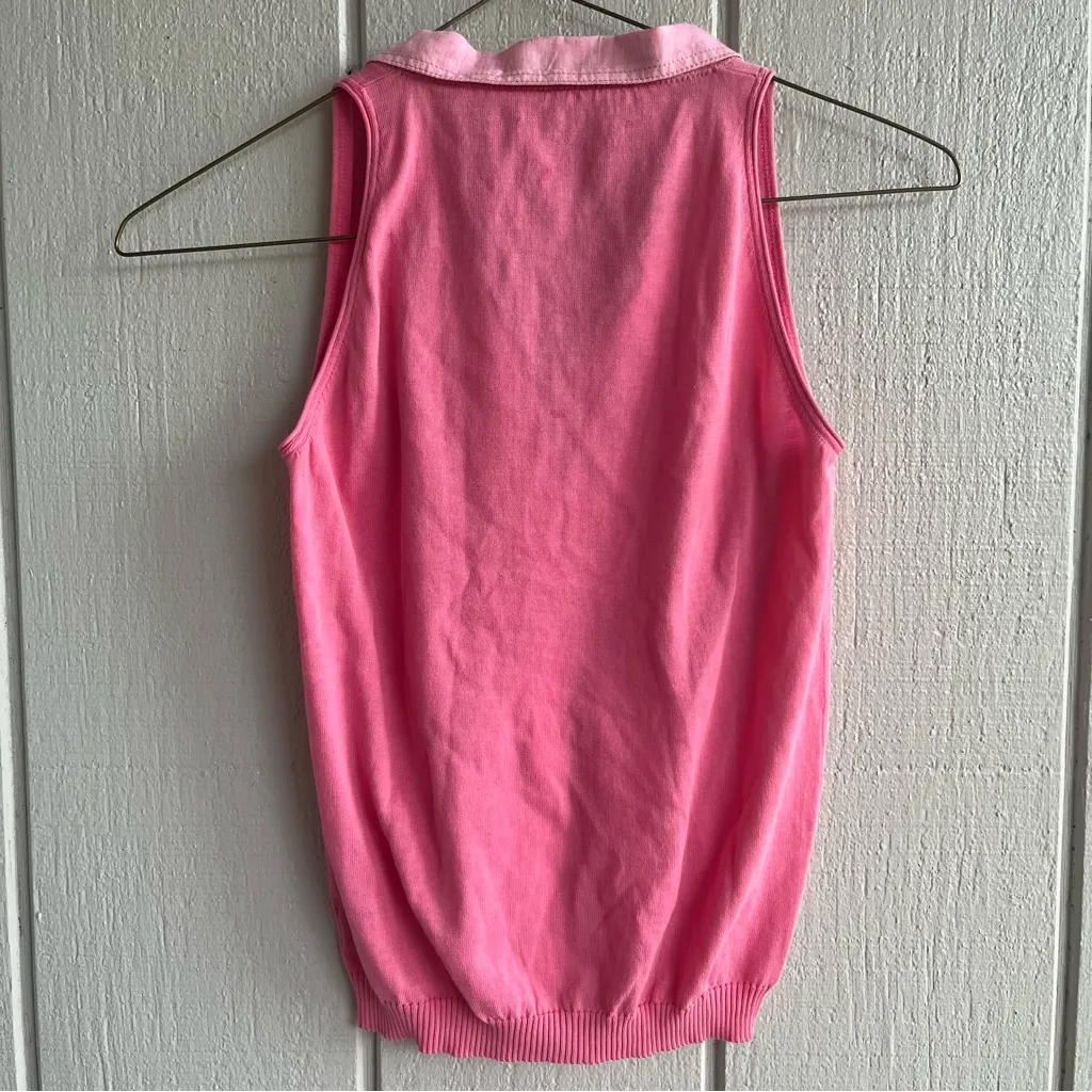Rivamonti by Brunello Cucinelli Pink Knit Sleeveless Cardigan Vest Size XS Italy - Image 4