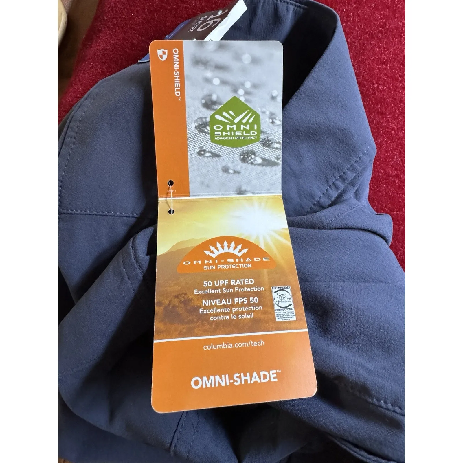 NWT Columbia Omni Shade Blue Regular Fit Women’s Shorts Size 16 UPF 50 - Image 8