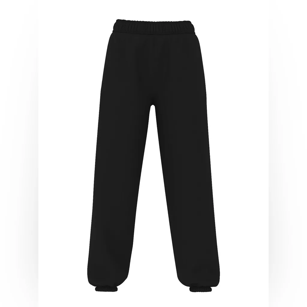 PINK Victoria's Secret Black Ivy Fleece Campus Sweatpants Joggers Size Small - Image 4