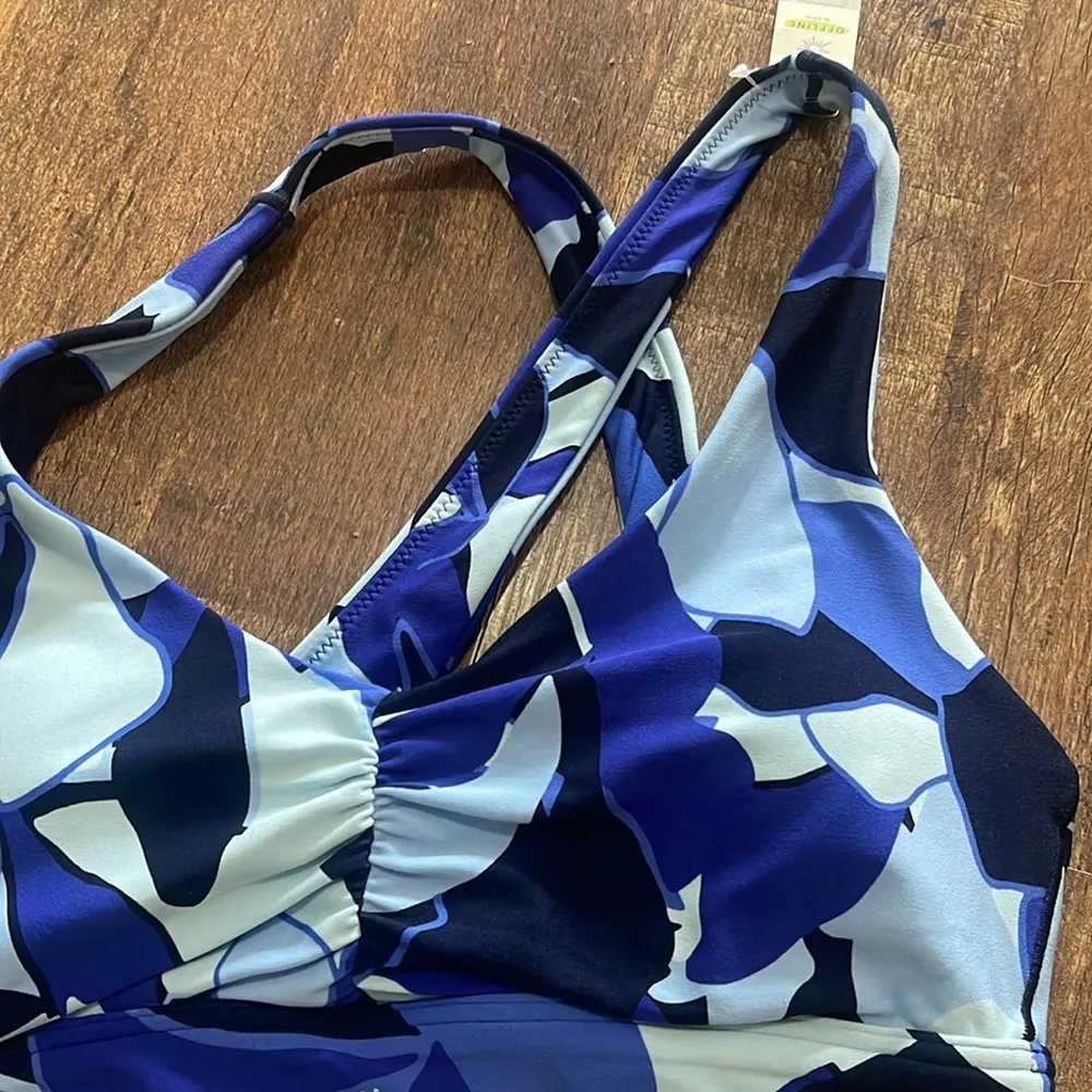 Aerie OFFLINE Real Me Ruched Sports Bra Color Blue Breeze SIZE M - Image 6