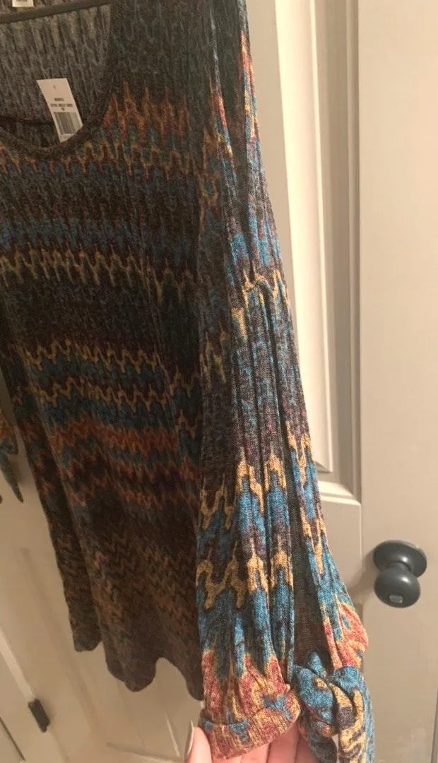John Paul Richard Open Sleeve Boho Print Dress NWT - Image 2