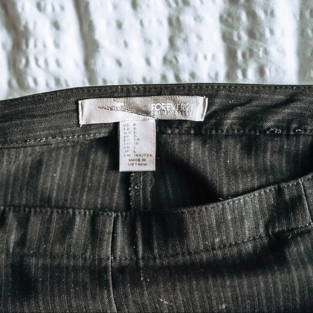 Forever 21 Tailored Pinstriped Office Wear Professional Side Zip Dress Pants 8 - Image 6