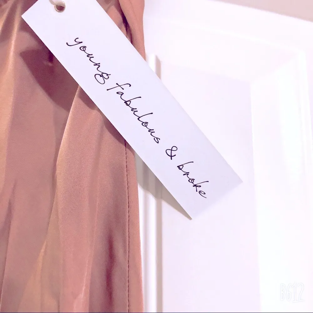 YFB Slip Satin-Effect Midi Skirt Rose Peach Size XS New with Tag - Image 10