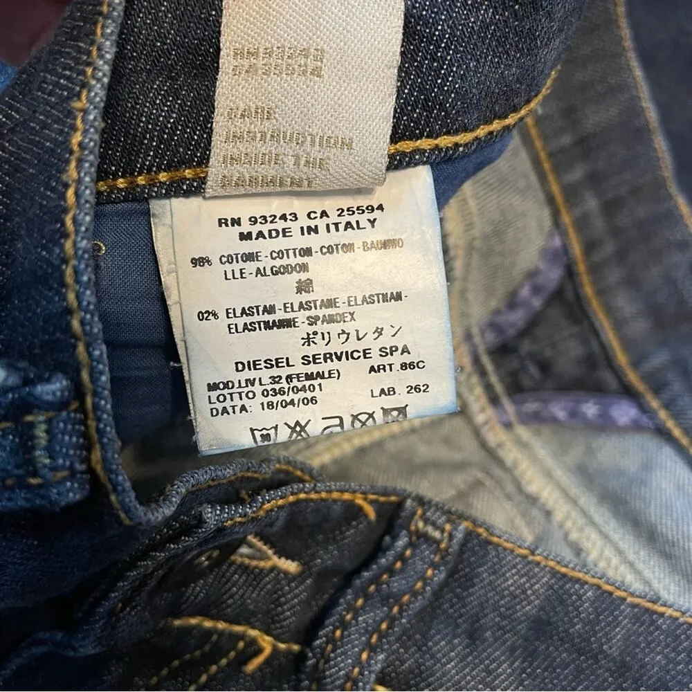 Diesel Industry Liv Low rise straight leg Y2K Stretch denim jeans womens 27 - Image 11