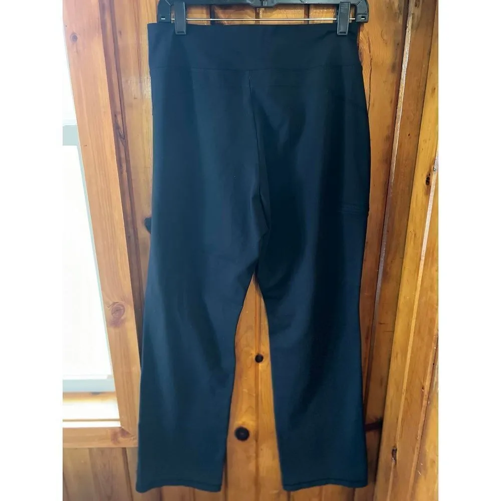 Duluth Trading Woman Black Nylon Spandex Athletic lounge‎ pants M x33 Size M - Image 2