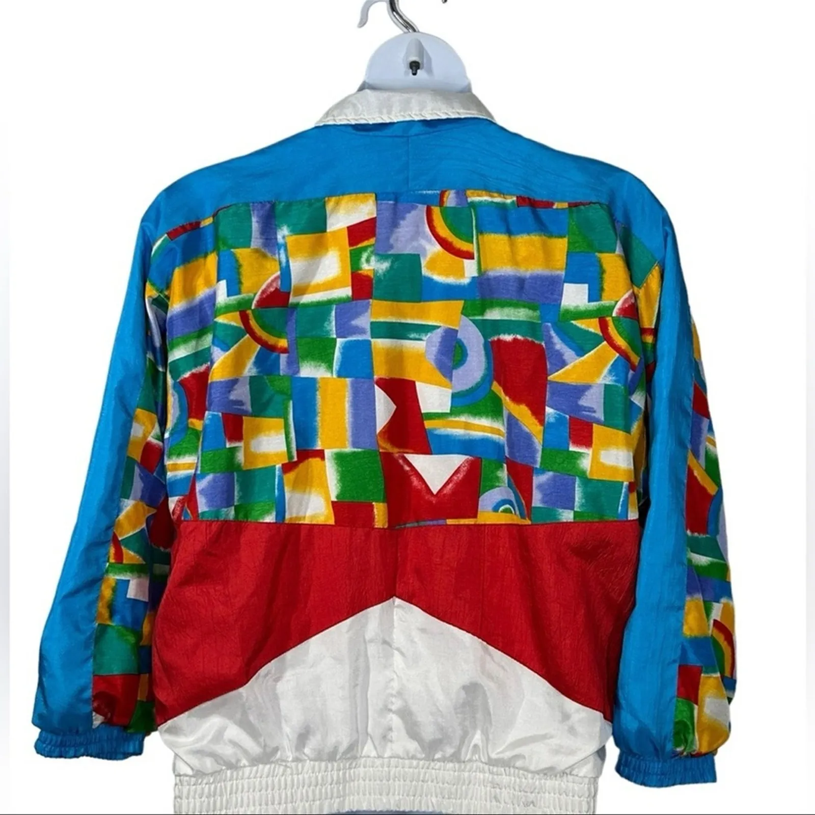 Vintage Lavon 80s–90s Abstract Windbreaker Track Jacket L - Image 5
