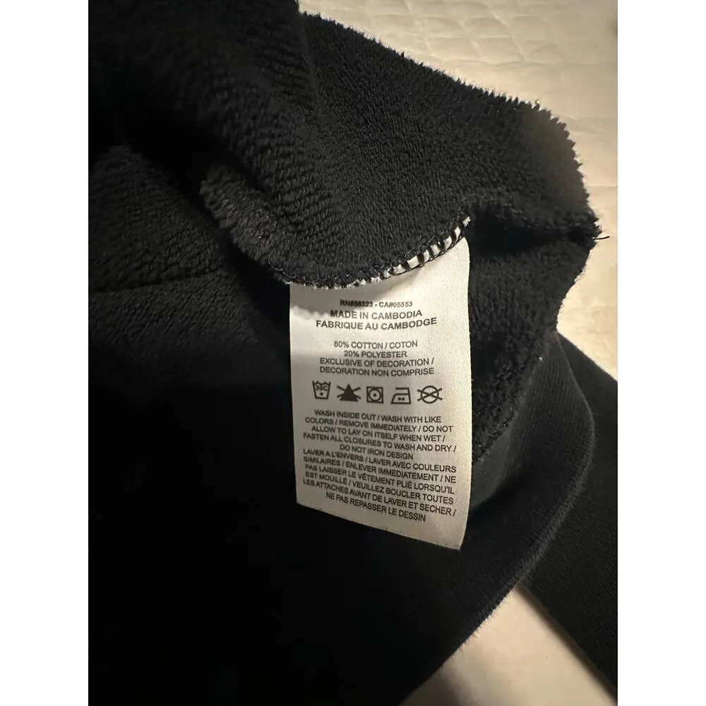 Nike Quarter Zip Sweatshirt Women's Size Medium Black Athleisure Active Cropped - Image 5