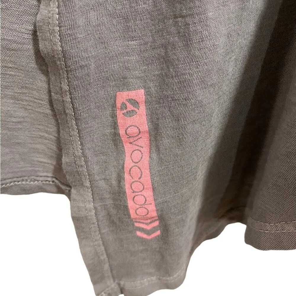 Avocado Grey Split Back Work Out Tank Top Sz L Gray Size L - Image 7