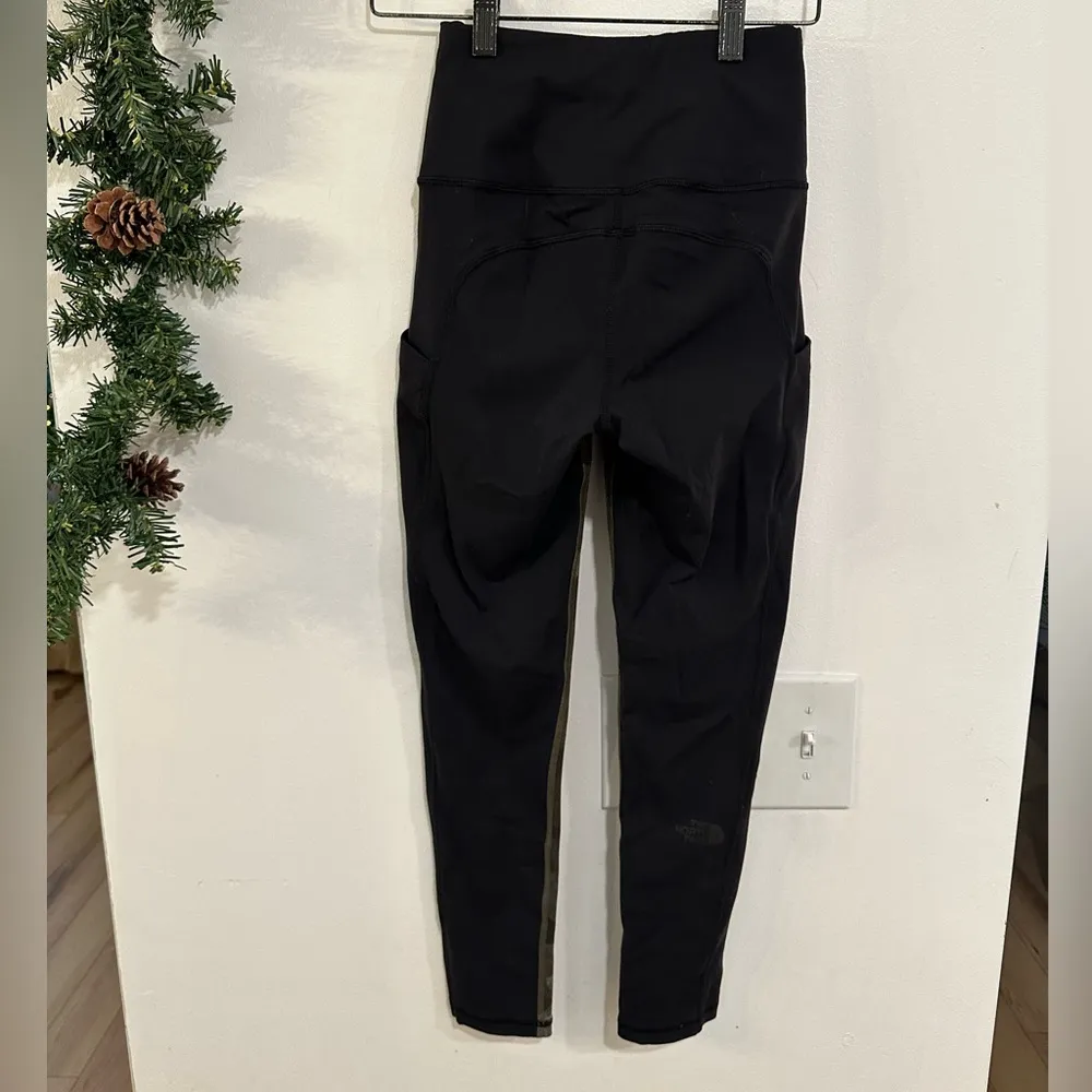 North Face Motivation High Rise Pocket 7/8 Tights Camo Black Womens S Yoga - Image 5