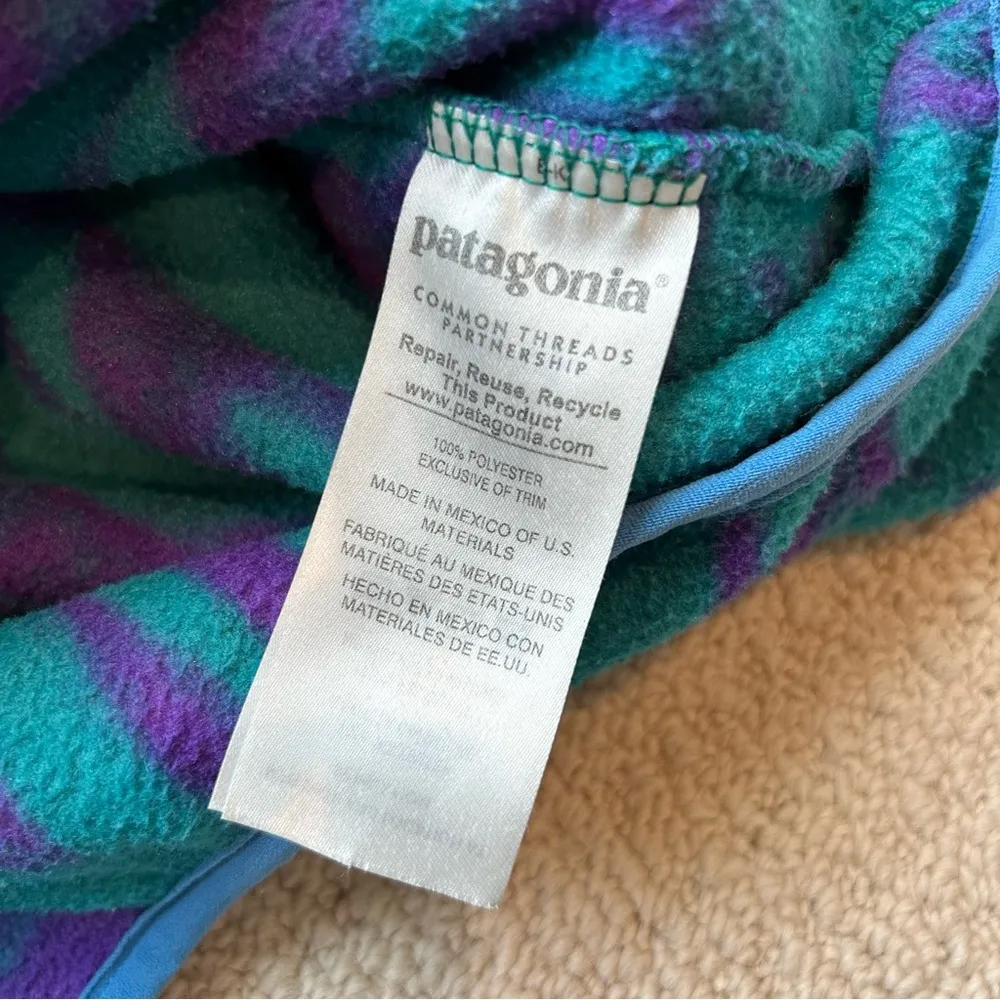 Patagonia Teal Tribal Geo Synchilla Snap Fleece Pullover - Image 4