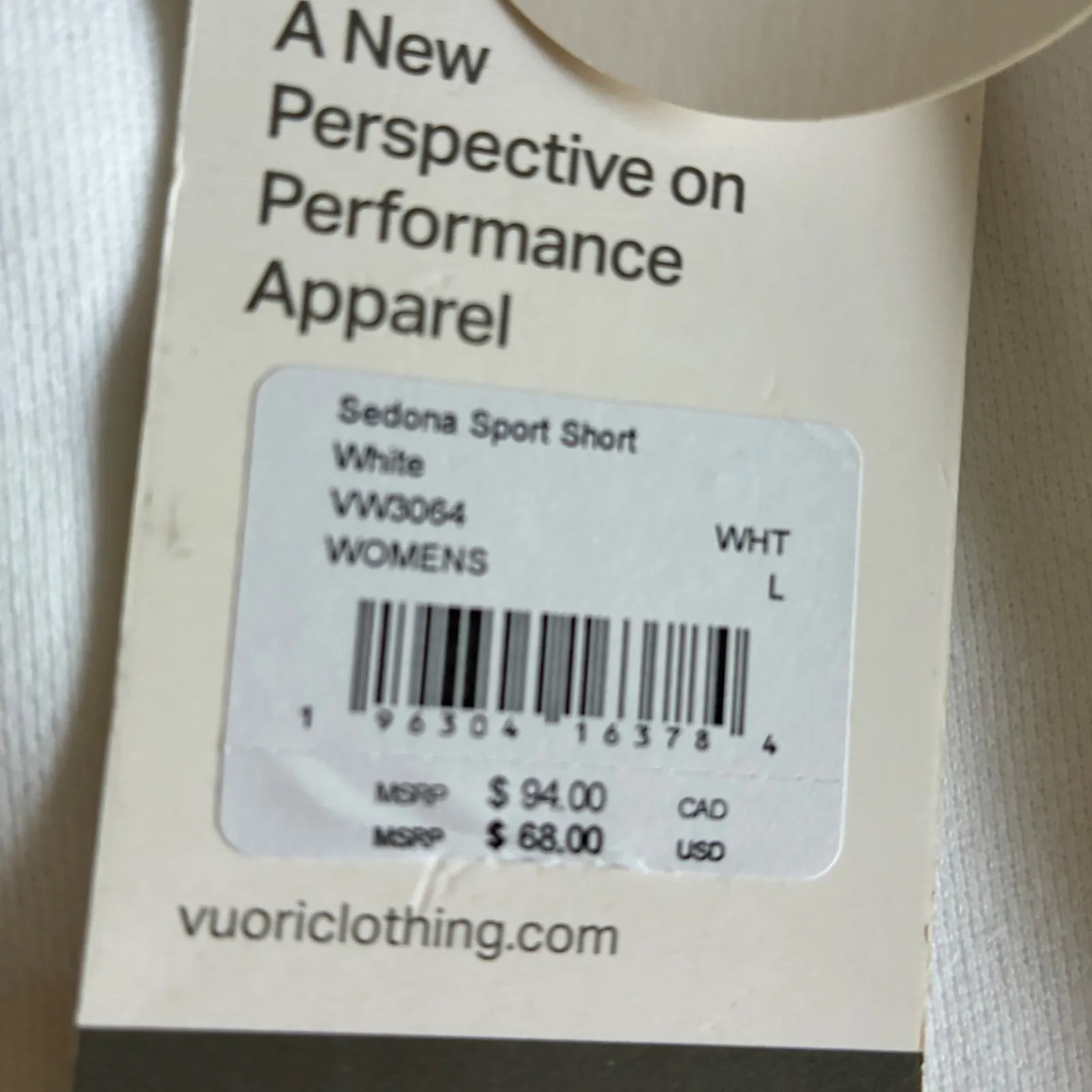 New Vuori Sedona Sport Short Womens White Size L Sweat Shorts - Image 4