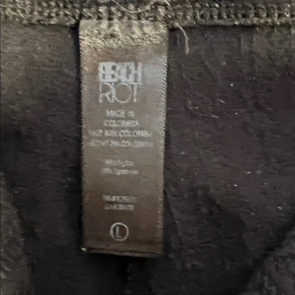 Beach Riot Women’s Braided Black Athletic Workout Leggings Size Large - Image 4