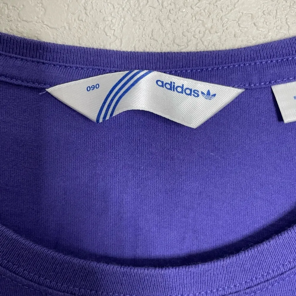 Adidas Purple Turquoise Trefoil T Shirt XS - Image 2
