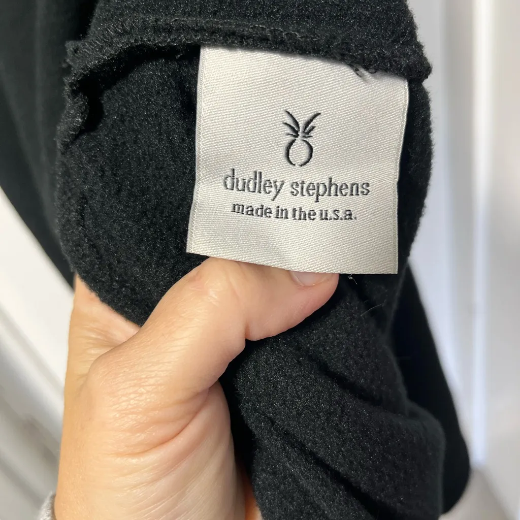 Dudley Stephens doubling roll black velo Fleece Maxi dress w/side slits SM - Image 4