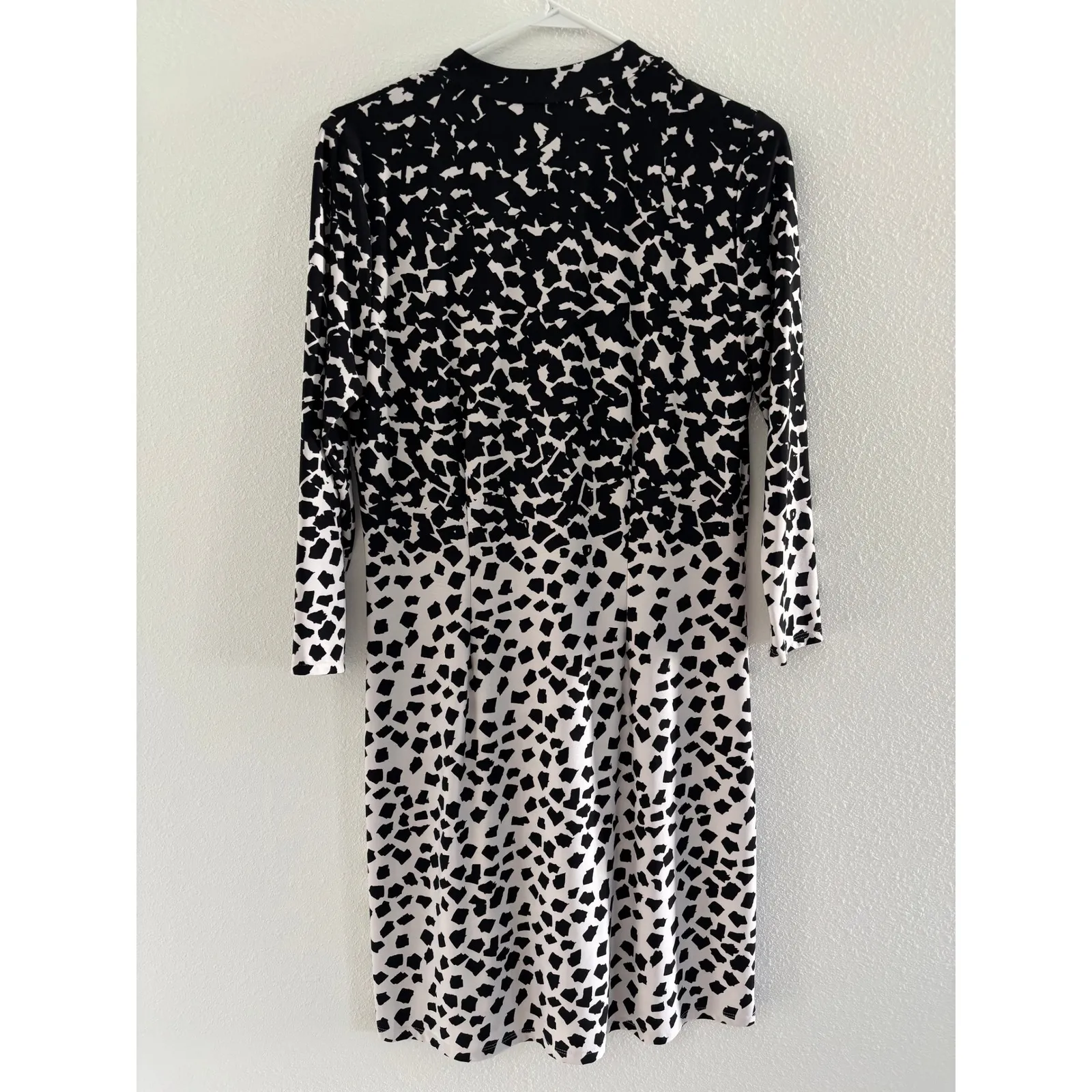 Catherine‎ Malandrino Dress Womens Medium Black White Pleated Career Timeless - Image 2