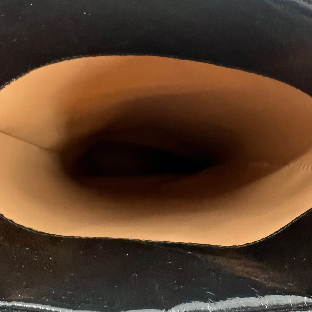 Ganni patent Soft Slouchy High Shaft Boots black sz 36 - Image 7