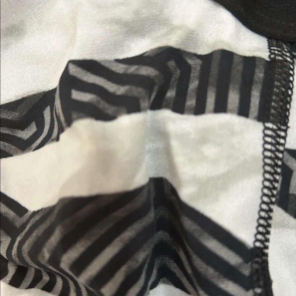 Speedo Endurance+ Racing Cut, White/Black Stripes Crossback, Size 24, NWT - Image 6