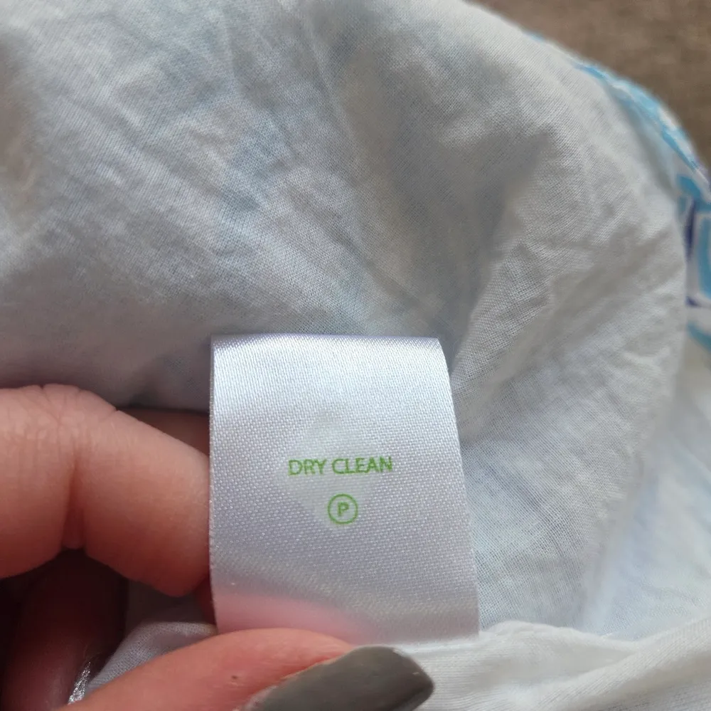 Lilly Pulitzer Blue and White Jellyfish Bell Sleeve Cotton Silk BlendTunic Top - Image 13