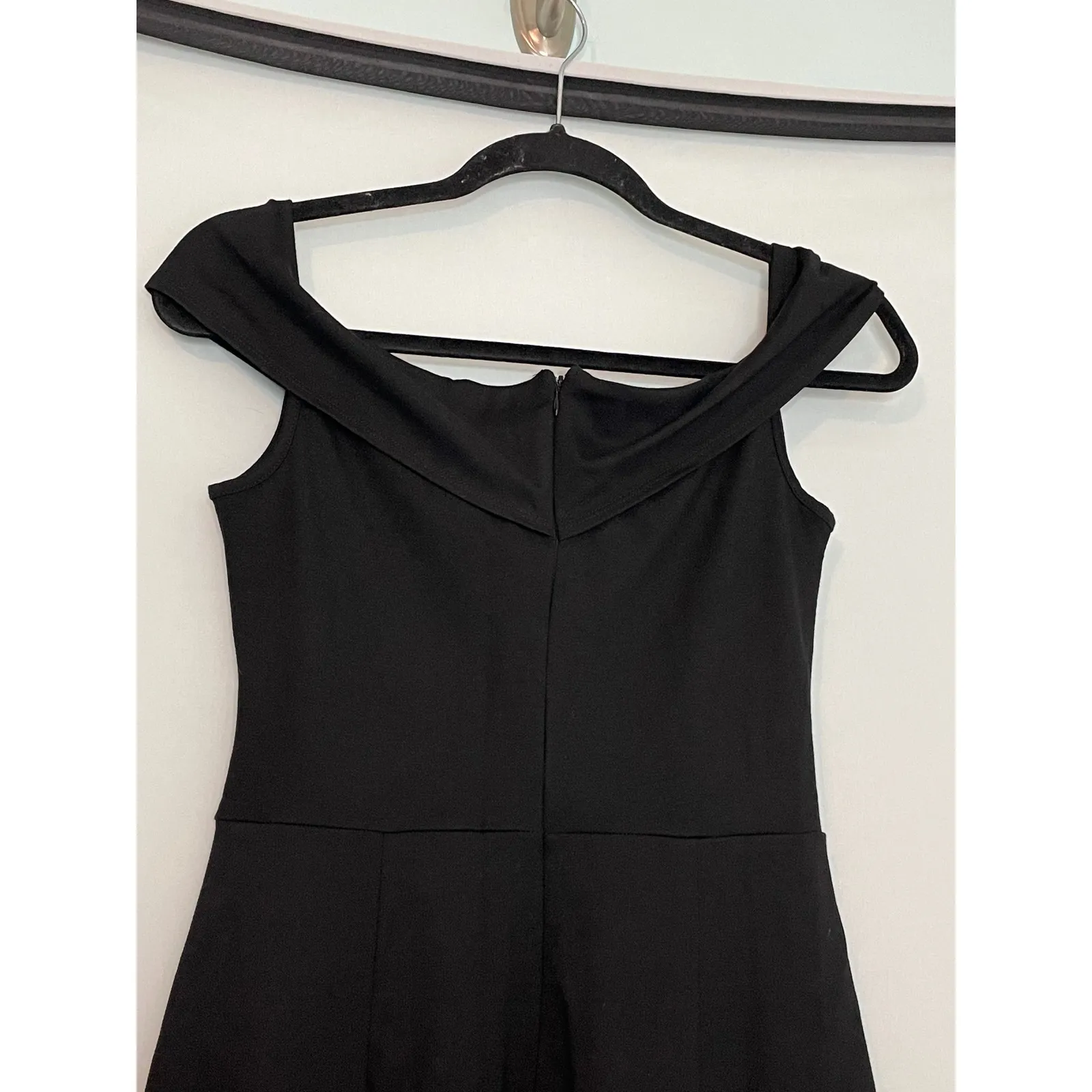 Venus Black Off Shoulder Lace Trim Hi Lo Dress Womens Size 6 Formal Evening - Image 10