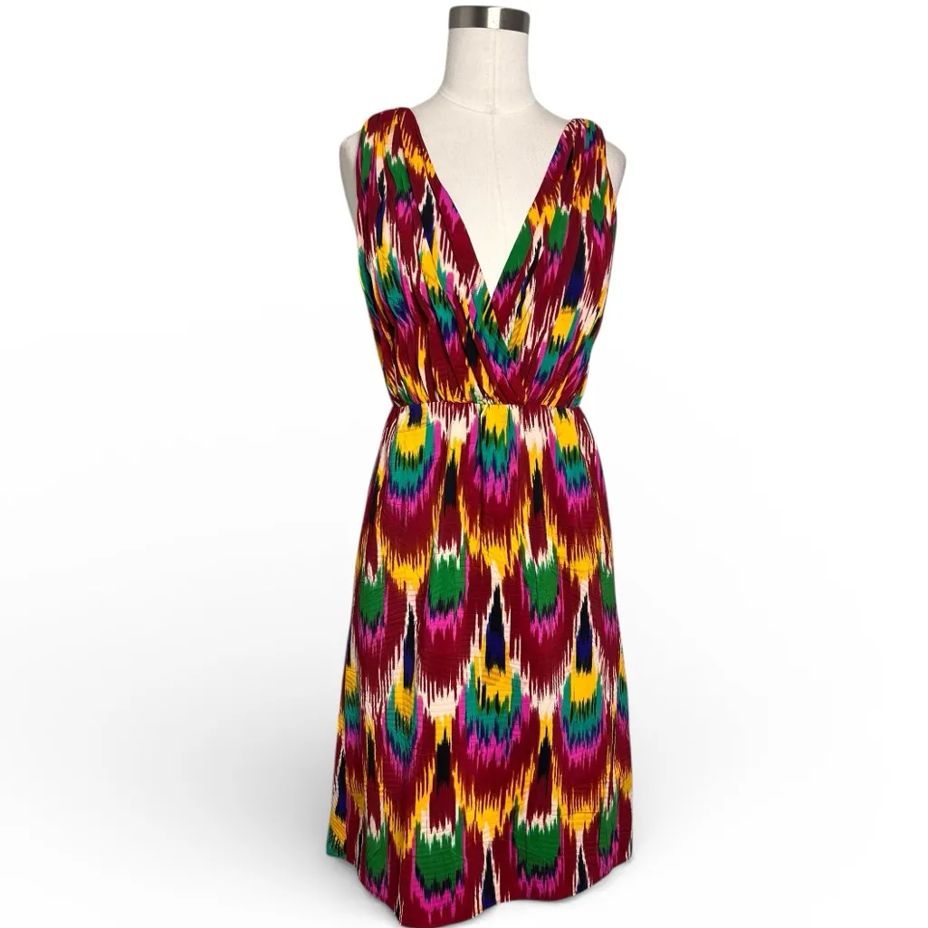 ALICE + OLIVIA ALAMEDA Ikat Tribal Wave Dress I Size XS No Belt - Image 5