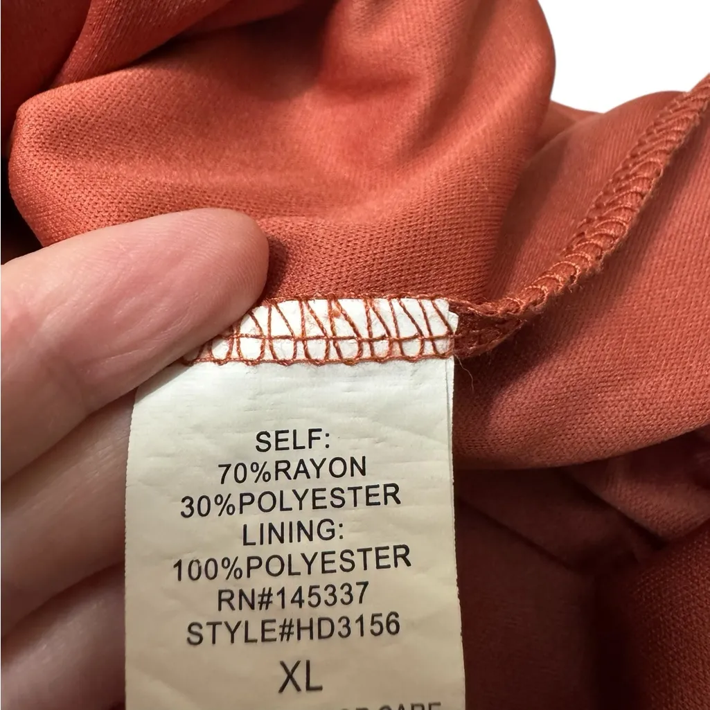 Hesperus Burnt Red Smocked Waist Cottage Style Dress - Image 6