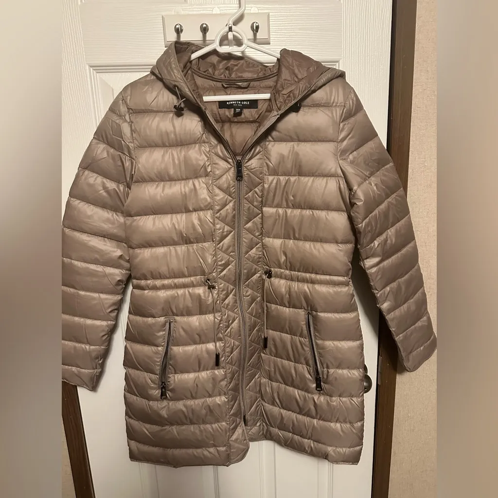 Kenneth Cole Women's Taupe Puffer Jacket - Image 2