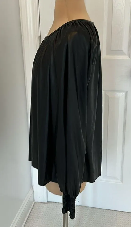 Ramy Brook  Astrid Black Faux Leather Top - Image 7