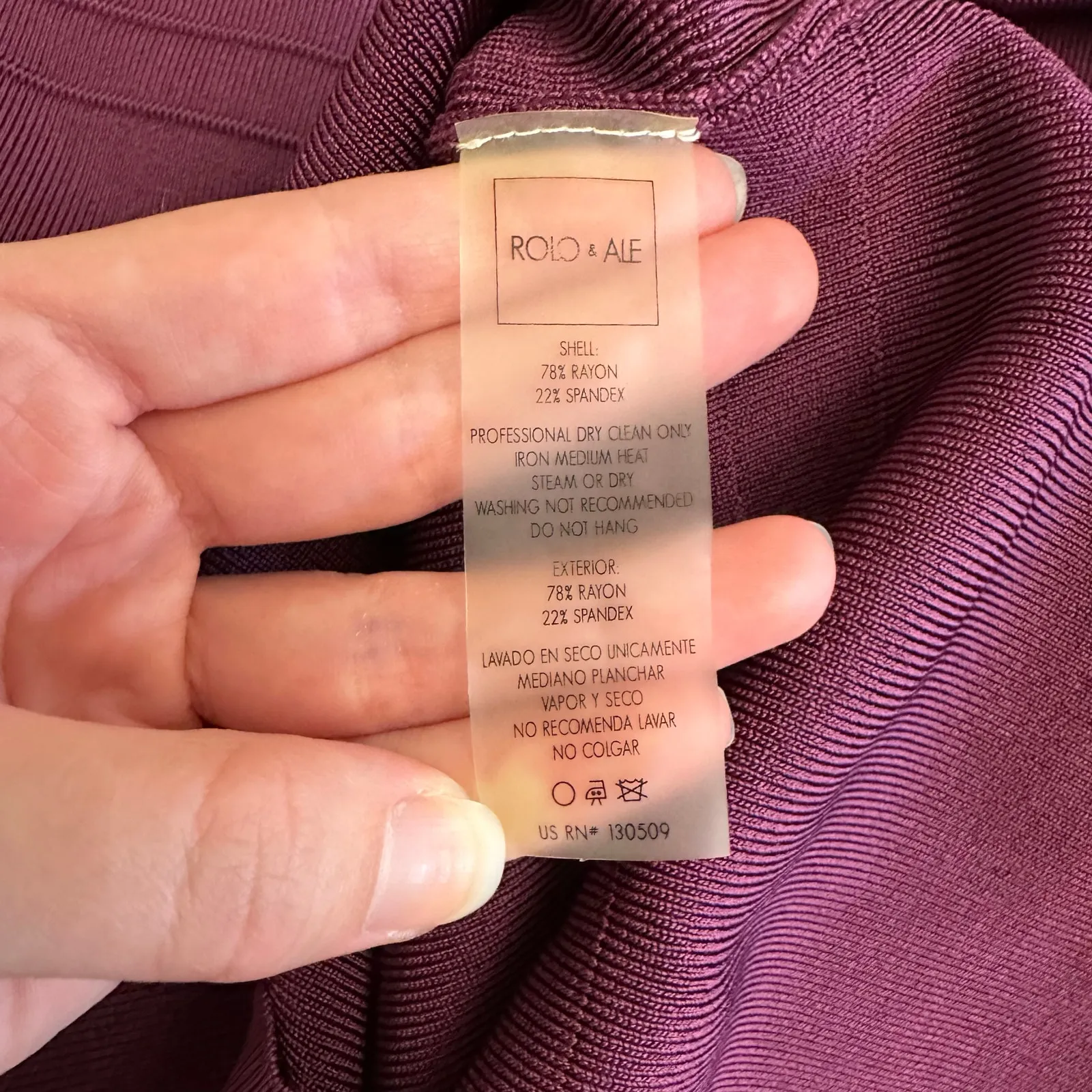 Rolo & Ale Plum‎ Bandage Bodycon Dress Women’s Small Long Sleeve Cocktail Party Red - Image 7