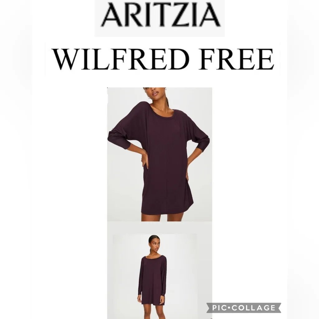 Aritzia Wilfred Free Long Sleeve Dress in Deep Dusty Rose (next pic) Pink - Image 2