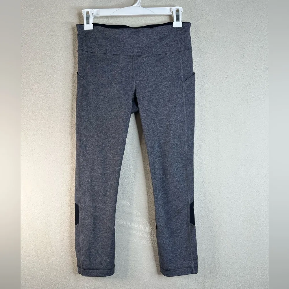 Lululemon Pace Rival Crop 23” Heathered Black/Black - Image 2