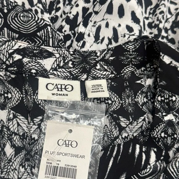 NEW Cato Animal Print Swim Coverup Coastal Resort Vacation Plus Size 14/16W - Image 8