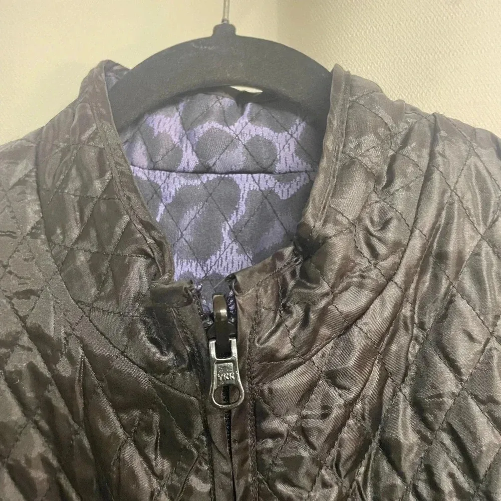 Chico’s Reversible nylon/poly jacket no tags size medium purple & black - Image 7