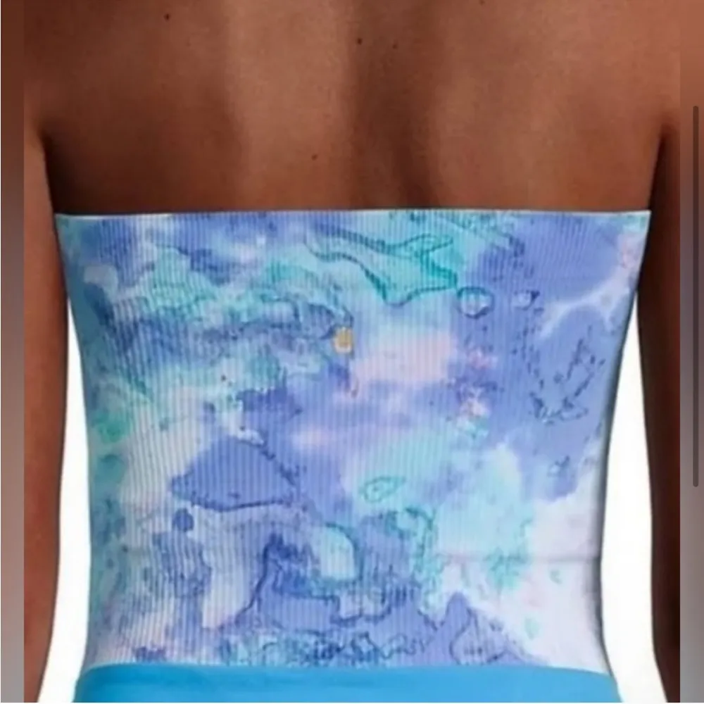 NWOT Spiritual Gangster Seamless Amor Tie Dye Cotton Candy Ribbed Tube Top M/L - Image 3