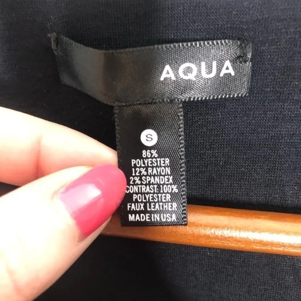 Aqua black sleeveless little black fit flare dress - Image 4