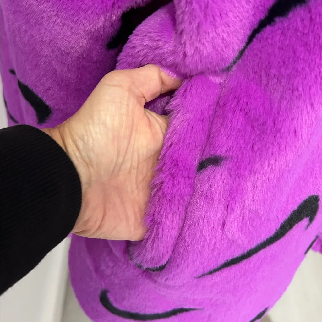 Nike Sportswear Plush Faux Fur Purple Jacket DQ6842-551 - Image 9