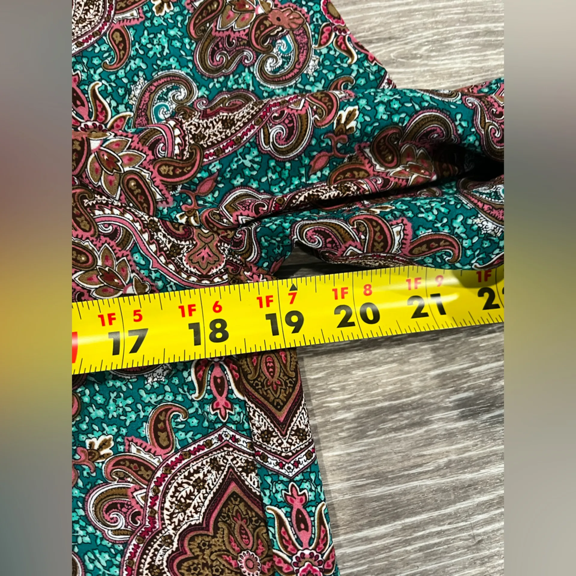 Joie Floral Paisley Mock Neck Women's Long Sleeve Blouse Teal & Brown Size Small - Image 6