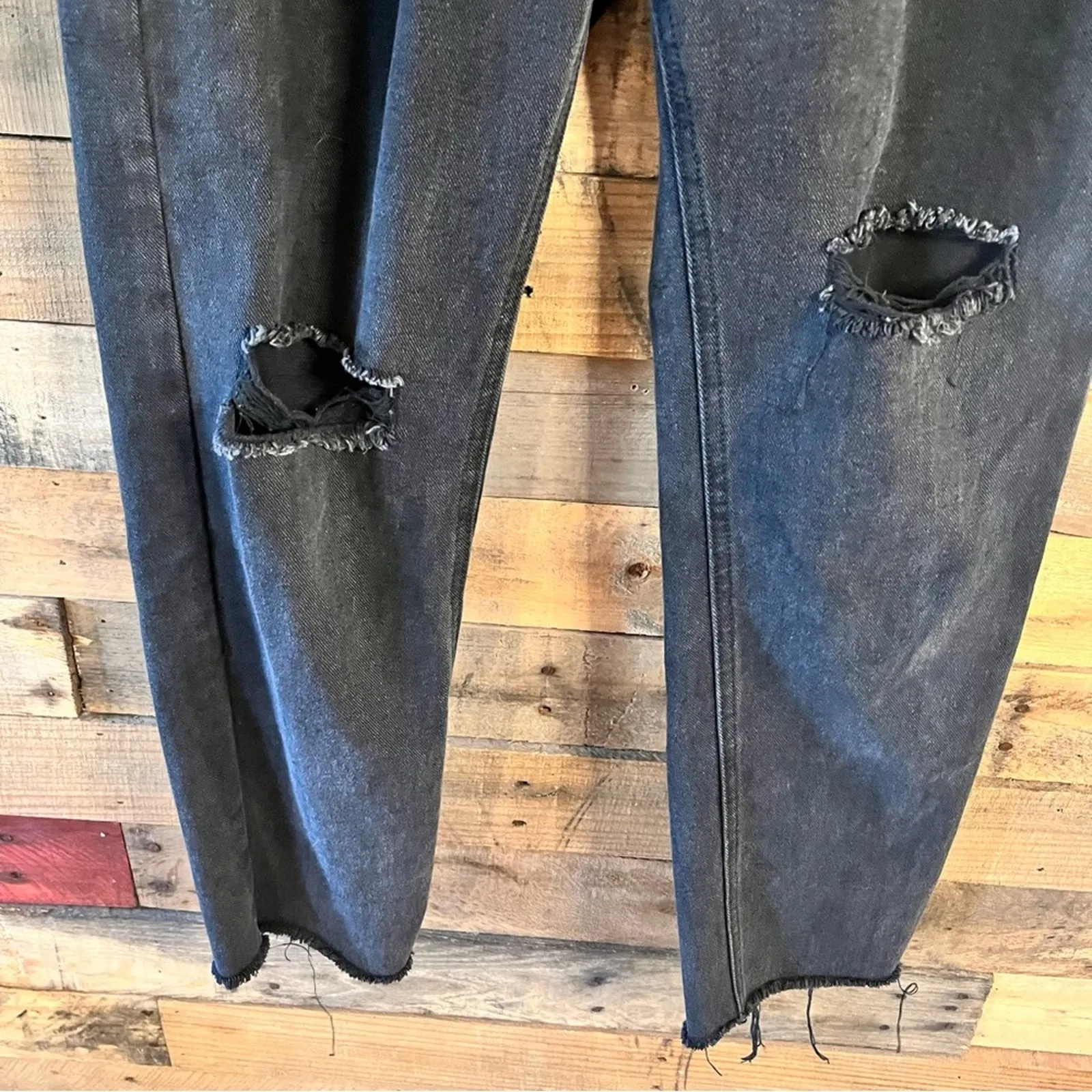 Insane Gene Black‎ Distressed Jeans Size 1/24 Black - Image 6