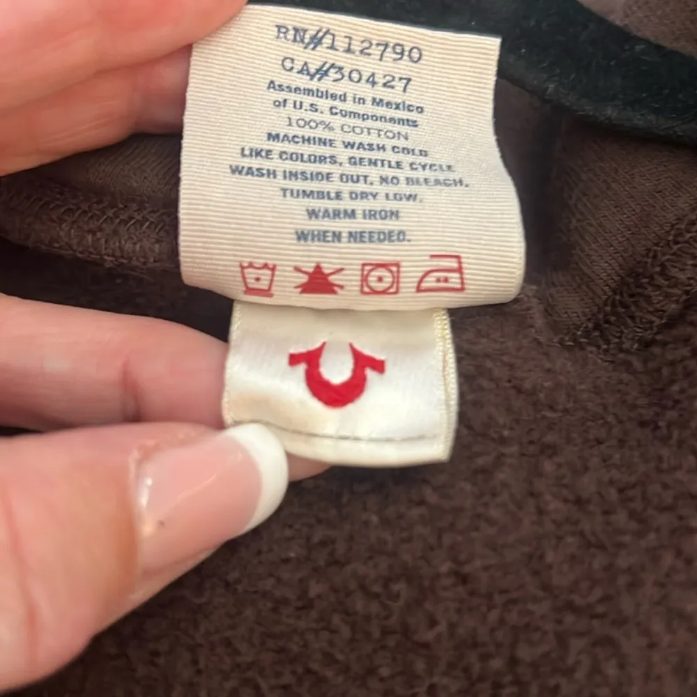 True Religion Chocolate Brown Hoodie - Image 6