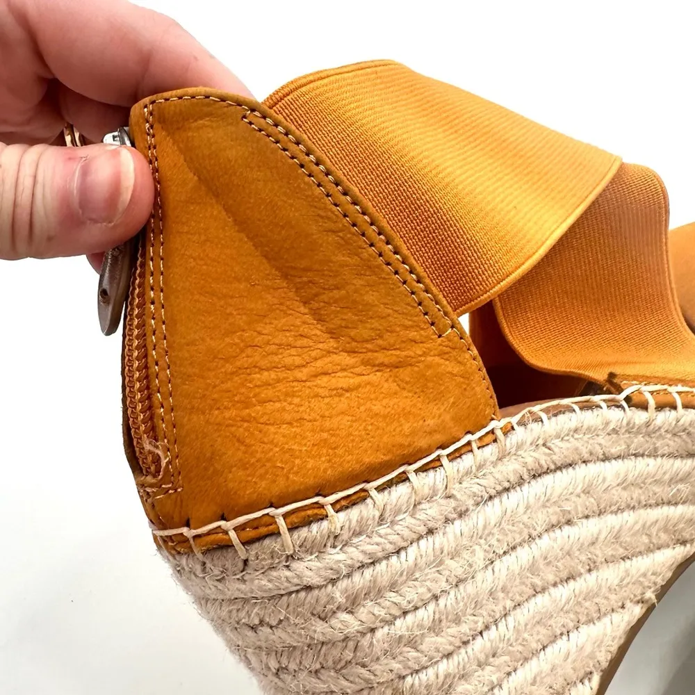 Gentle Souls Kenneth Cole Colleen X Elastic Leather Espadrille Wedge Sandals - Image 10