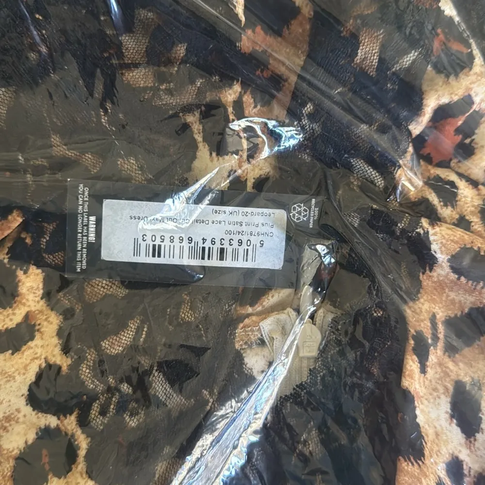 NWT PrettyLittleThing Leopard Print Lace Cut-Out Maxi Dress UK 20 / US 16 - Image 8