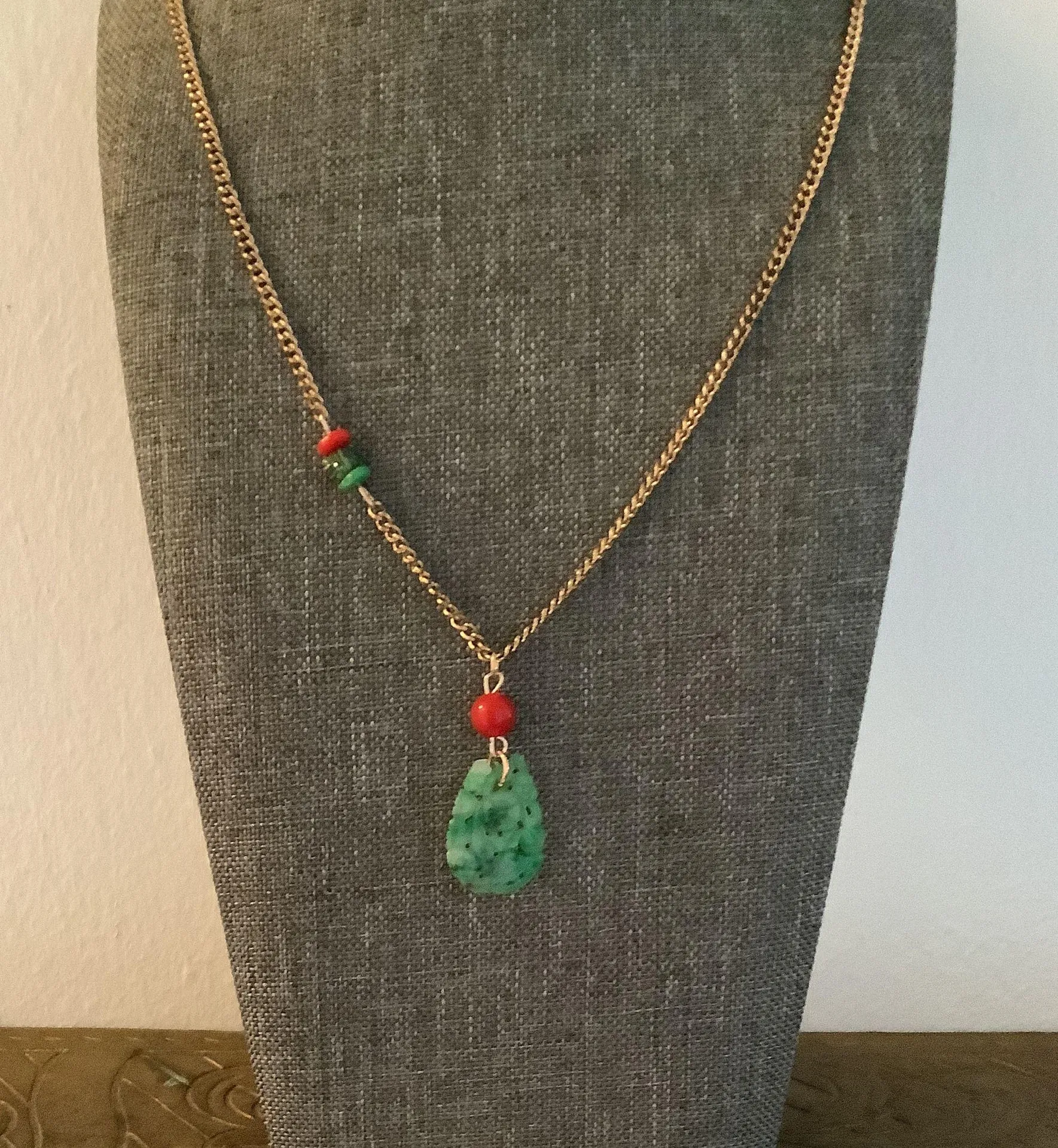 Rose Gold Jade Necklace  - Image 3
