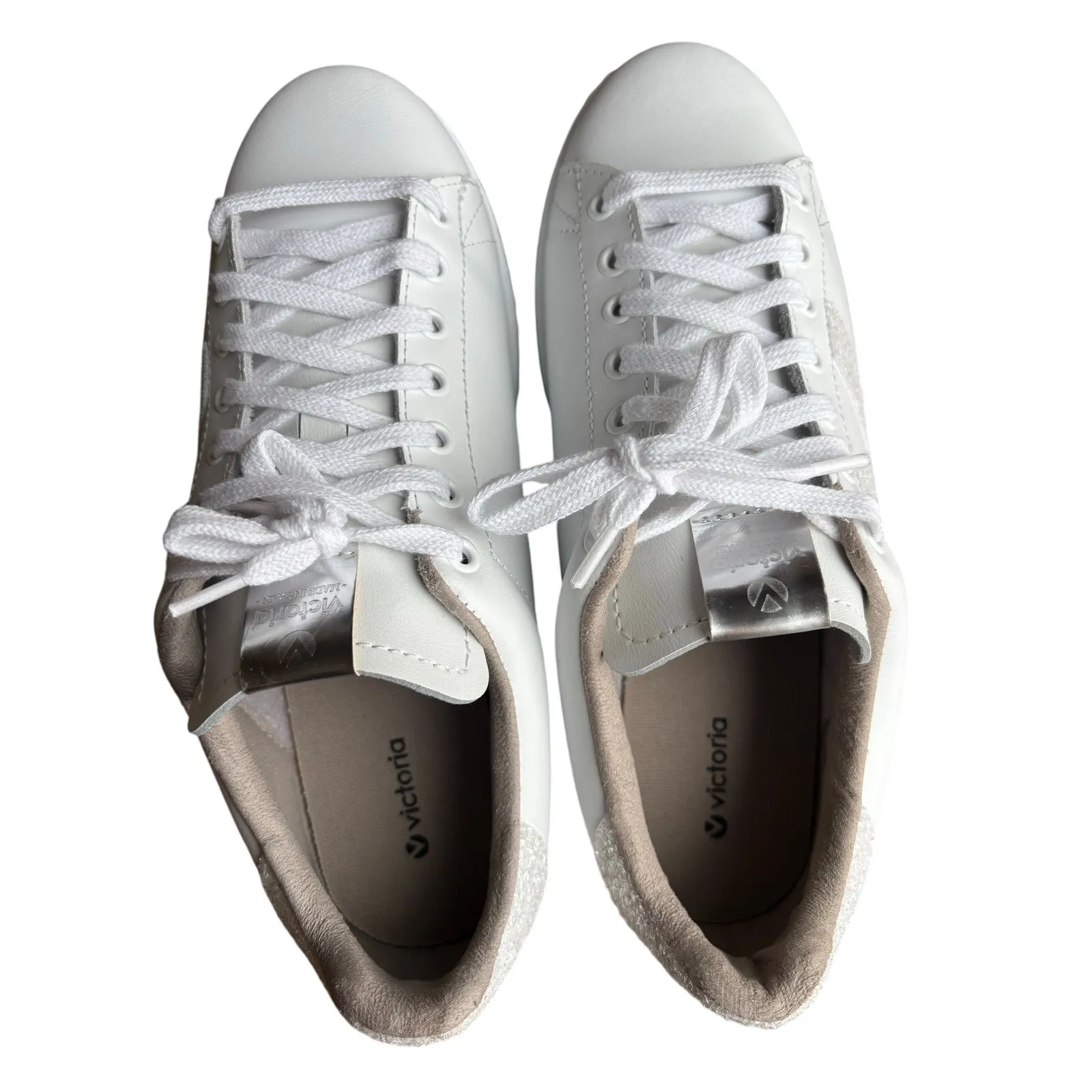 Victoria Tenis Leather & Glitter V women’s sneakers, EU size 41, US size 10.5 - Image 9